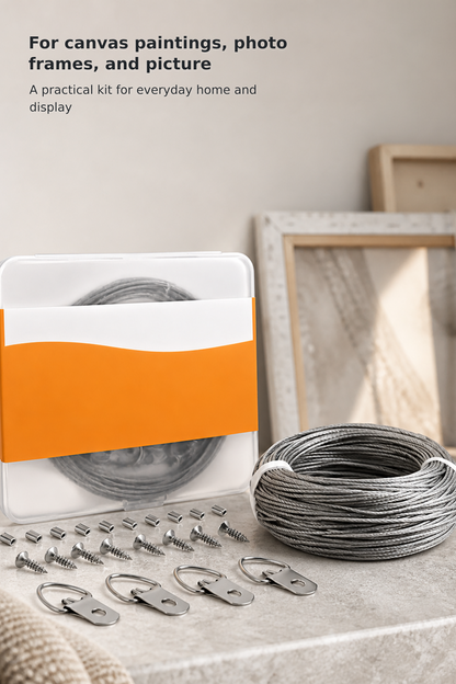 Picture Hanging Wire & D-Ring Hardware Kit
