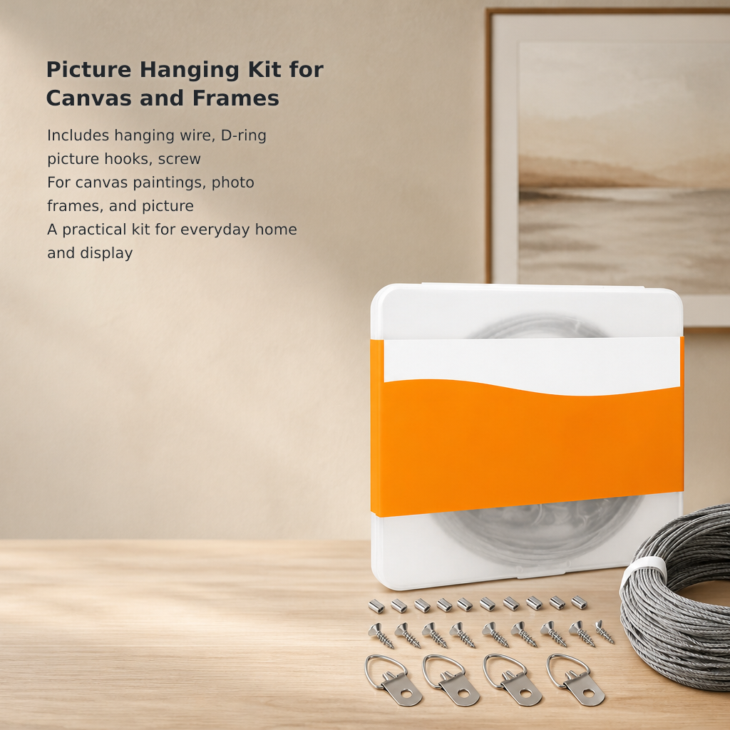 Picture Hanging Wire & D-Ring Hardware Kit